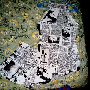 News Paper Dress SHEIN Large